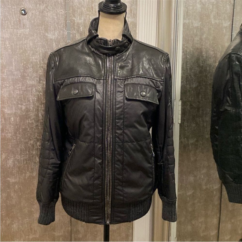Dolce & Gabbana Men's Black Leather detailed Jacket, S